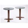 Image 1 : Property of a Lady, Jules Leleu, Pair of Side Tables, ca. 1930s, mahogany, metal and mirror (2), ...