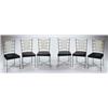 Image 1 : Mathieu Matégot, Group of Six Chairs, ca. 1950s, tubular and perforated steel,, leatherette uphol...
