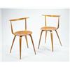 Image 1 : Property of A Michigan Collector, George Nelson Associates, Pair of "Pretzel" Side Chairs,, ca. 1...