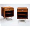 Image 1 : George Nelson Associates, Pair of Thin-Edge Nightstands, ca. 1950s, manufactured by Herman Miller...