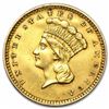 Image 1 : $1 Indian Head Gold Type 3 Around 140 Years Old Minted Between 1856-1889