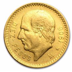 1906 Mexico Gold 10 Pesos .2411 oz of gold. Over 100 Year Gold Coin