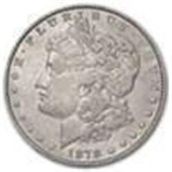 1878 Morgan Dollar 8 Tailfeathers AU