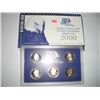 Image 1 : 2000-S 5 PIECE QUARTER US PROOF SET ORIGINAL BOOK VALUE $13.95 SET HAS *MA/MD/SC/NH/VA*!! COIN SET C