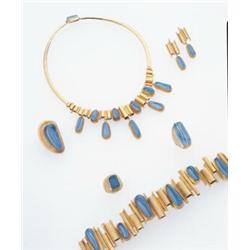 Roberto Burle Marx, Suite of Eighteen-Karat Gold and Quartz Jewelry, ca. 1960s, comprising a neck...