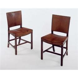 Various Properties, Kaare Klint, Pair of "Barcelona" chairs,, ca. 1930s, designed 1927, manufactu...