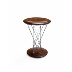 Isamu Noguchi, Rocking Stool, ca. 1955, manufactured by Knoll; walnut and chrome-plated wire, wit...