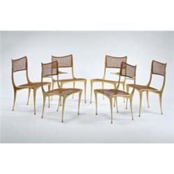Dan Johnson, Group of Six "Gazelle" dining Chairs, model nos. 10a and 20a,, ca. 1956-1960, manufa...
