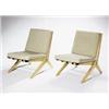 Image 1 : Another Property, Pierre Jeanneret, Pair of "Scissor" Chairs,, Model No. 92, ca. 1950s, designed ...
