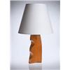 Image 1 : Alexandre Noll, Table Lamp, ca. 1950s, mahogany; signed "ANoll", 15 1/2 in. (39.4 cm) high, Estima..