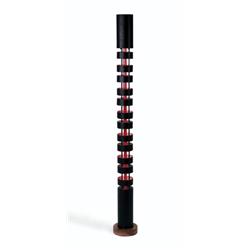 Serge Mouille, A rare "Totem" light, ca 1962, aluminum and mahogany, 37 3/4 in. (172 cm) high, Est..
