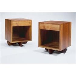 Property from an Important, New Jersey Collection, Mira Nakashima, Pair of End Tables, 1992, Pers...