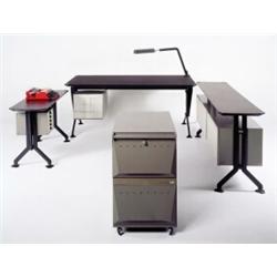 Studio BBPR, "Arco" desk system, ca. 1960s, designed 1959, manufactured by Olivetti comprising la...