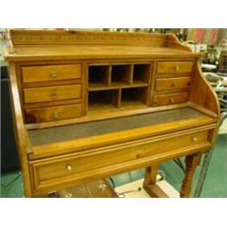 Pine Postal Style Desk. No maker mark Five...