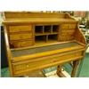 Image 1 : Pine Postal Style Desk. No maker mark Five...