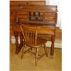 Image 2 : Pine Postal Style Desk. No maker mark Five...