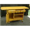 Image 2 : Tell City Hard Rock Maple Serving Cart on...
