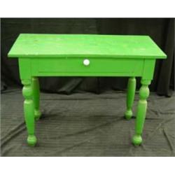 Early 1900's Painted Work Table. Oak under...