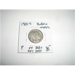 1925-S *SAN FRANSISCO MINT-EXTREMELY RARE KEY DATE* BUFFALO NICKEL RED BOOK VALUE $80.00+ *NICE EARL