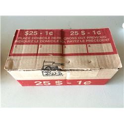 50 Roll Box Canadian Bank Pennies (Unsearched)
