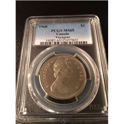 1968 Canada Dollar PCGS MS65