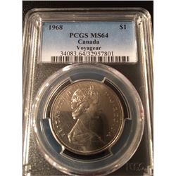 1968 Canada Dollar PCGS MS64