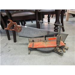Vintage Stanley miter box & saw
