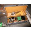 Image 2 : Wood tool chest & contents