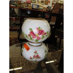 Hand painted glass table lamp