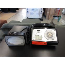 Vintage rotary dial speaker phone.