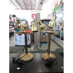 2 Used brass table lamps