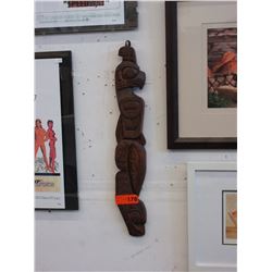 Carved T. Whonnock Thunderbird & Seal wall carving