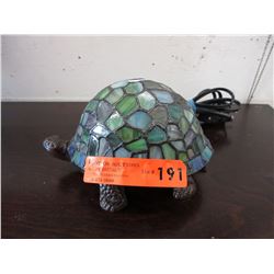 Stained glass turtle lamp