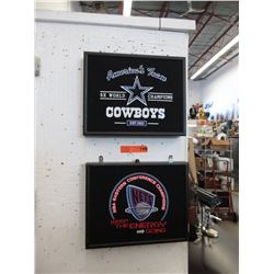 2 Illuminated team logo wall boxes