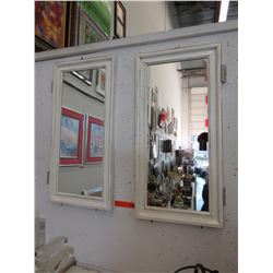 2 Mirrored cabinet panels