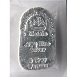 Rare 2 Troy Oz. - .999 Silver Tombstone Bar