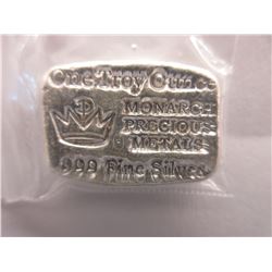 1 Troy Ounce - Monarch Precious Metals Silver Bar