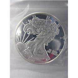 1 Troy Oz -  2015 Walking Liberty Silver Art Round