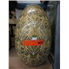 Image 1 : 3 Oversized glazed ceramic egg figurines