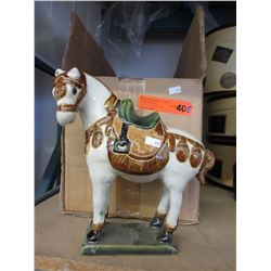 6 New glazed pottery horse figurines