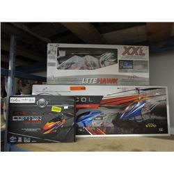 3 R/C helicopters