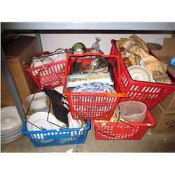 8 Baskets of used household goods