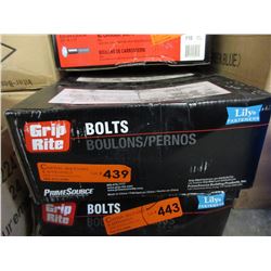 Case of "Grip Rite" 3/8" bolts