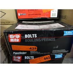 Case of "Grip Rite" 3/8" bolts