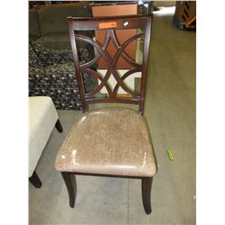 New - Dining chair with chenille upholstered seat