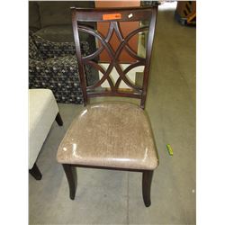 New - Dining chair with chenille upholstered seat
