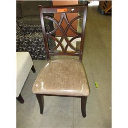 New - Dining chair with chenille upholstered seat