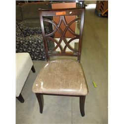 New - Dining chair with chenille upholstered seat