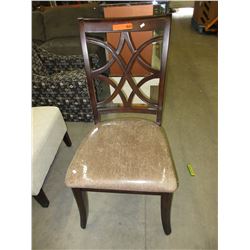 New - Dining chair with chenille upholstered seat