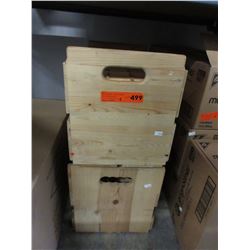 2 Wood wine boxes - used
